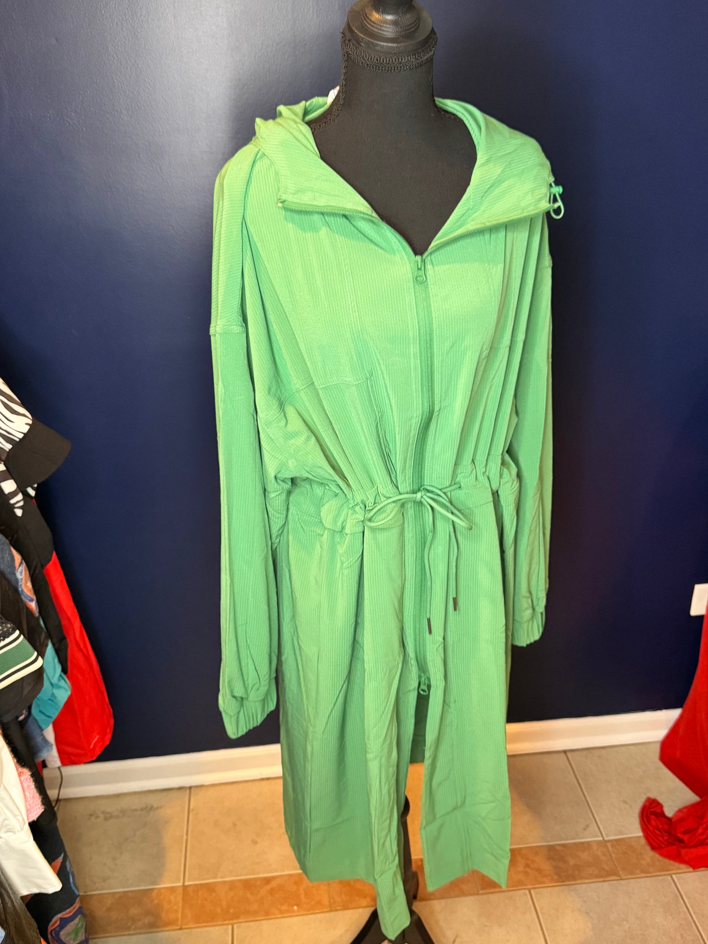 Green Windbreaker Two piece set 1X