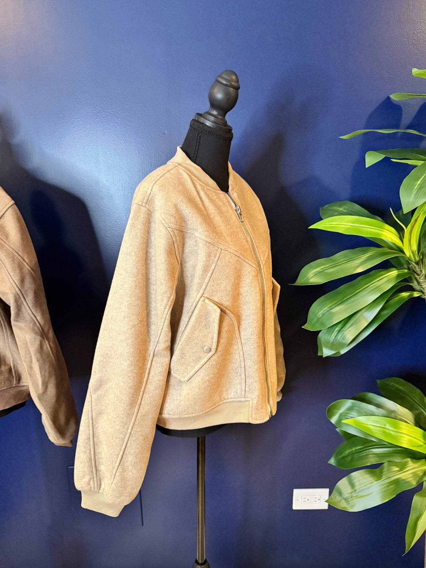 Oatmeal Bomber Jackets